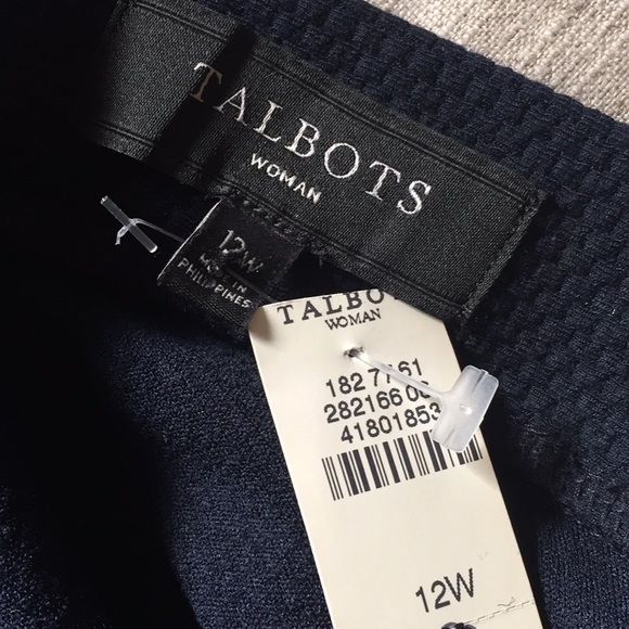 TALBOTS Size 12W STRETCHY Soft Textured Skater Aline Flounce Pull-On $89 NEW - Picture 8 of 12